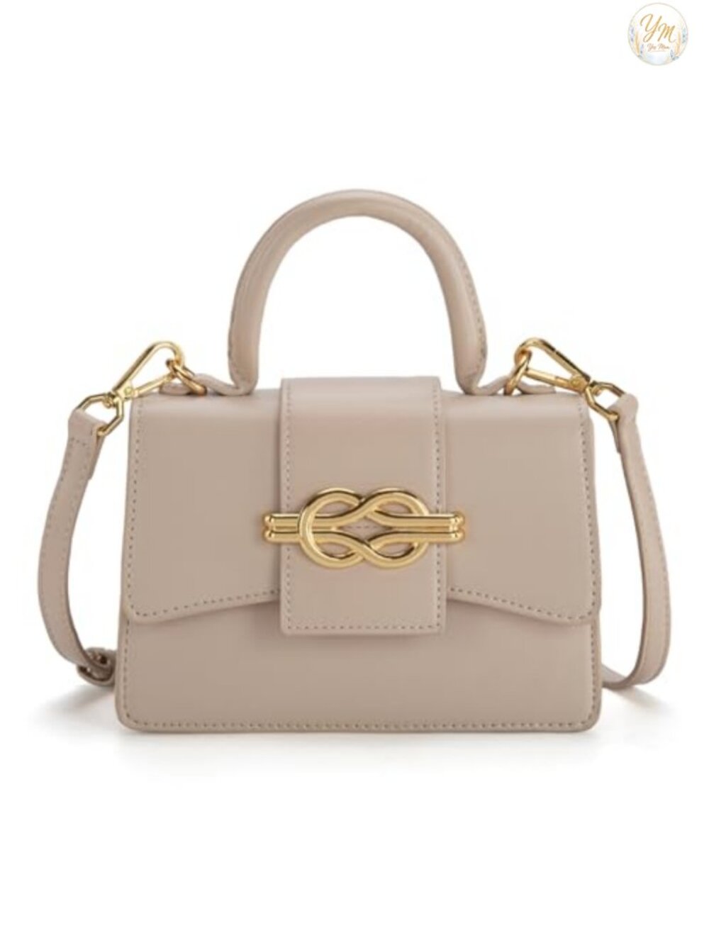 Faux Leather Mini Top Handle Satchel Crossbody Purse